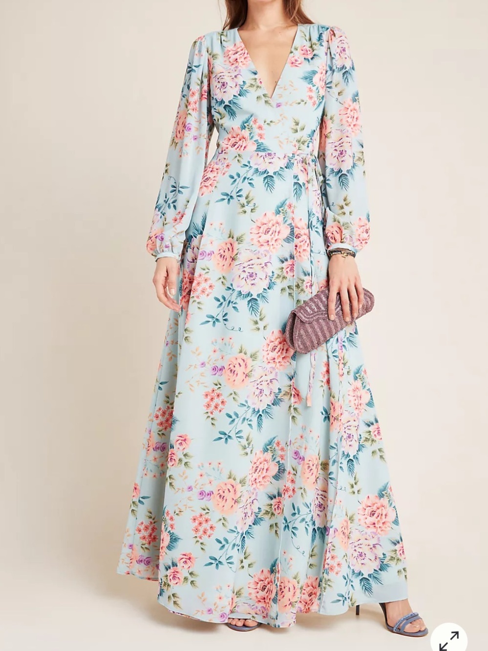 Yumi Kim Juliette Maxi Sweet Dawn Dusk Anthropologie Floral Wrap Dress Sz M